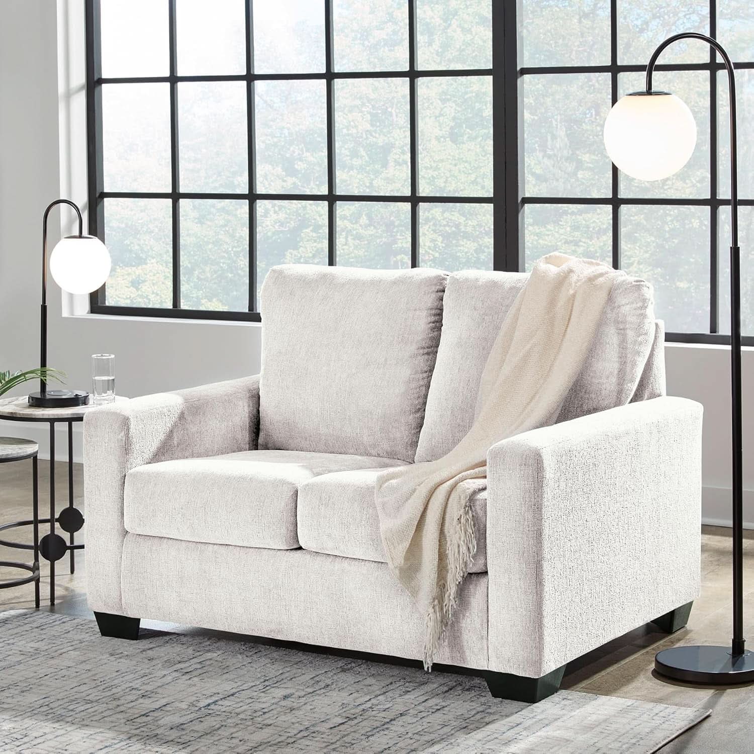 Twin White Premium Ultra Vision Memory Foam Sofa Sleeper