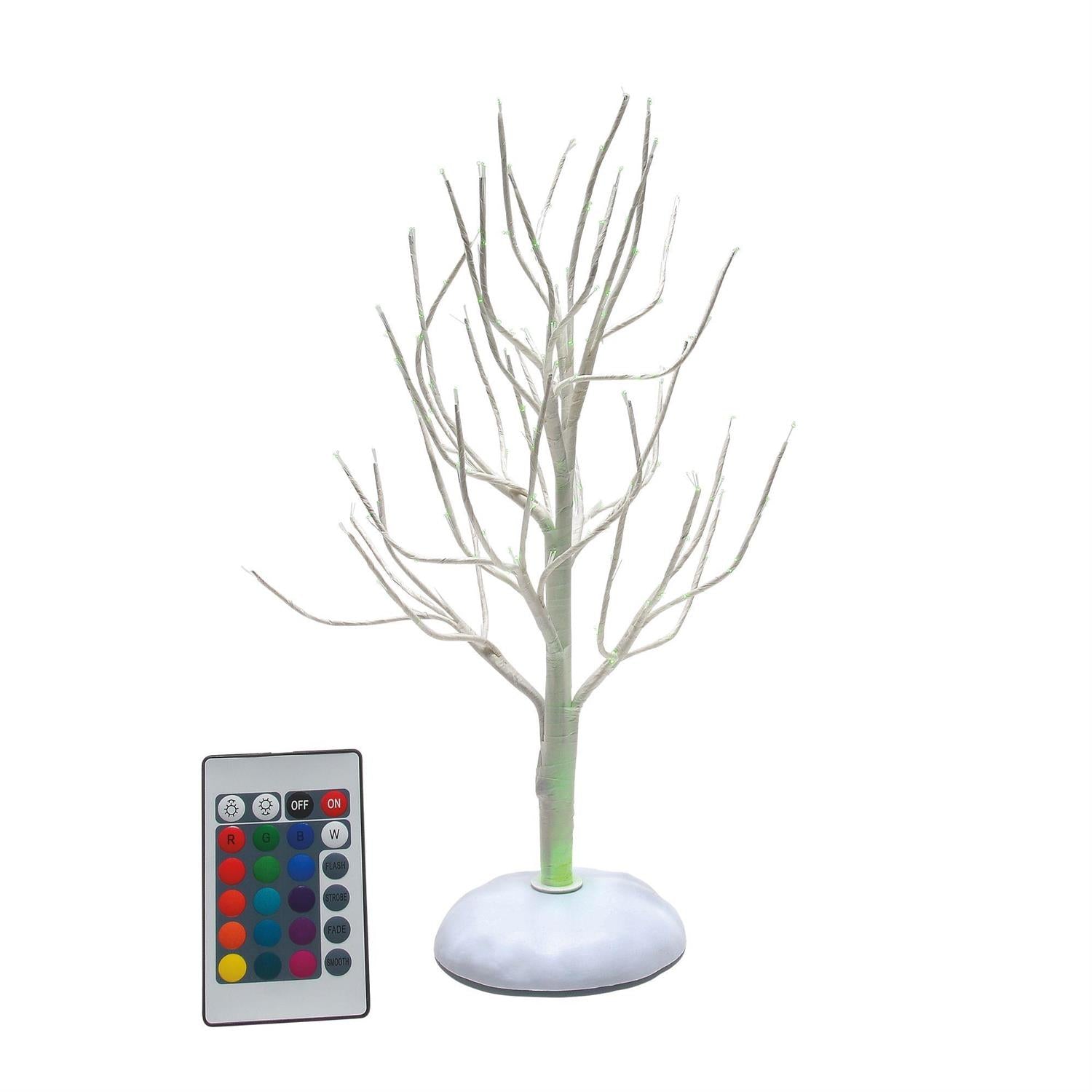 Twinkle Branch White Tree - 11 Inch Multicolor with Remote