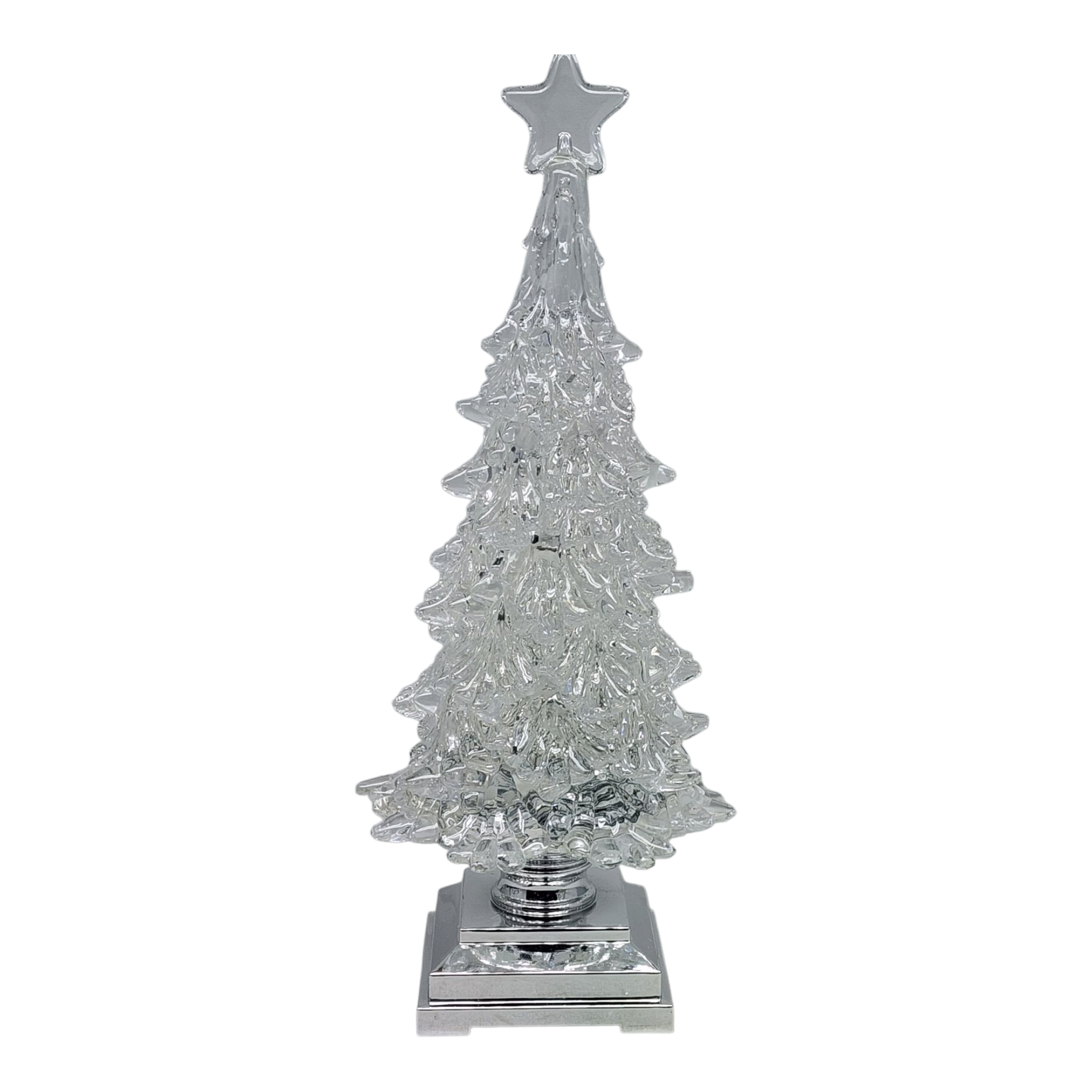Twinkling Frost Lighted Waterglobe Tree - 12.5"