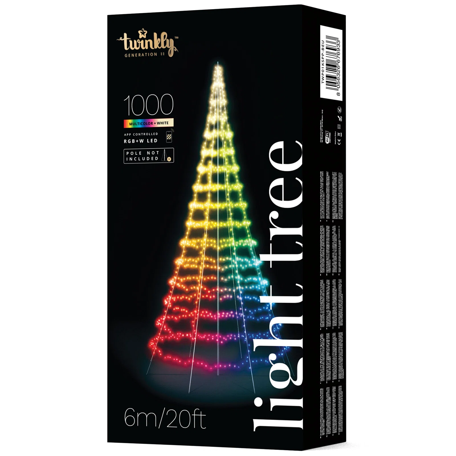 Twinkly 1000-Light RGB LED Light Pole Tree (Generation II)