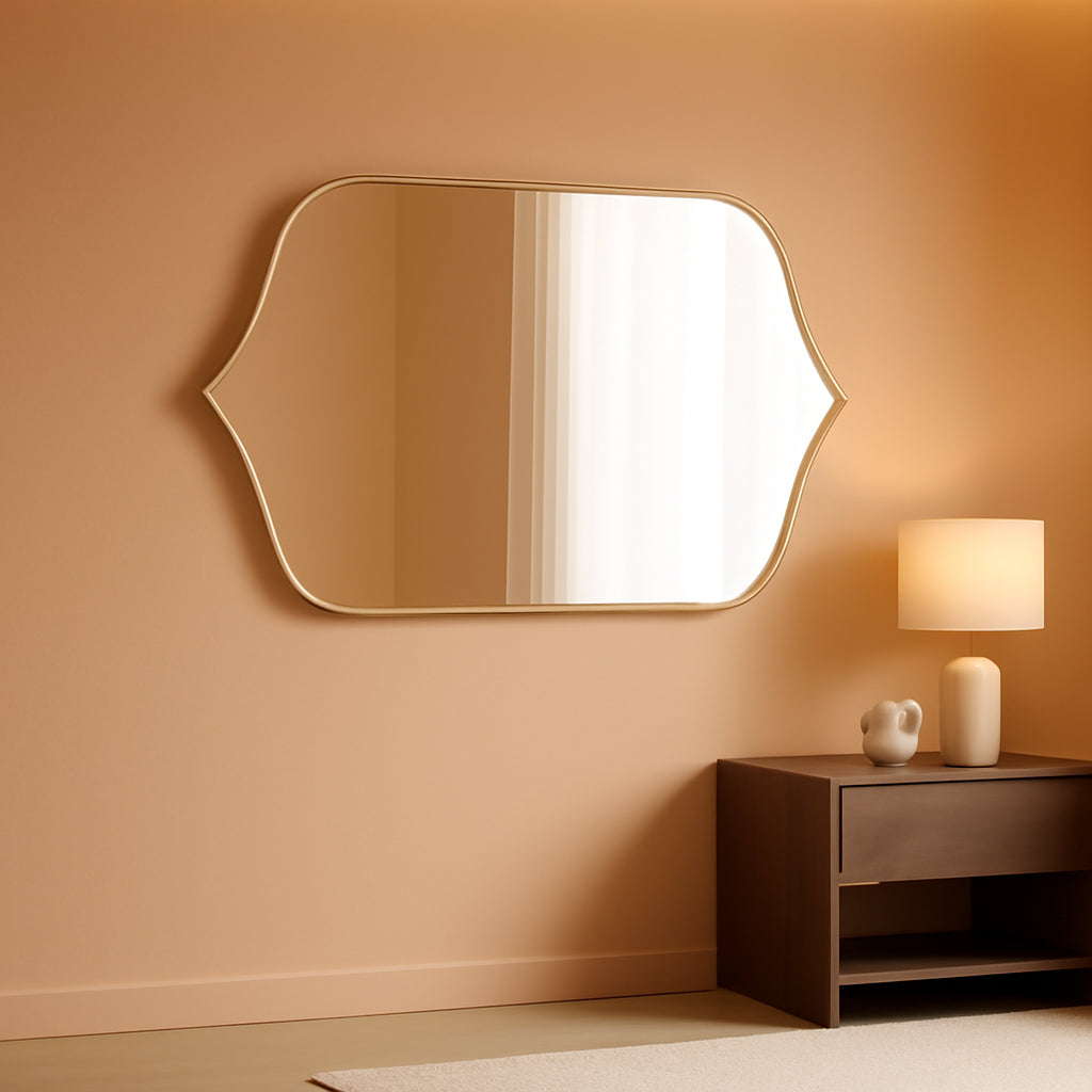 Tyla Wall Mirror 20x32 Inches Gold Finish Contemporary