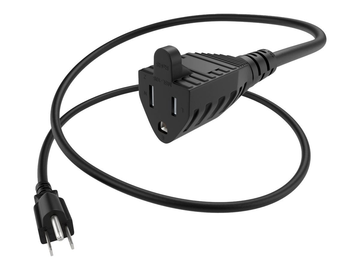 UNC Group - Power cable - NEMA 5-15P to power NEMA 5-15R - 125 V - 13 A - 6 ft - black PWCD-515P515R-13A-06F-BLK