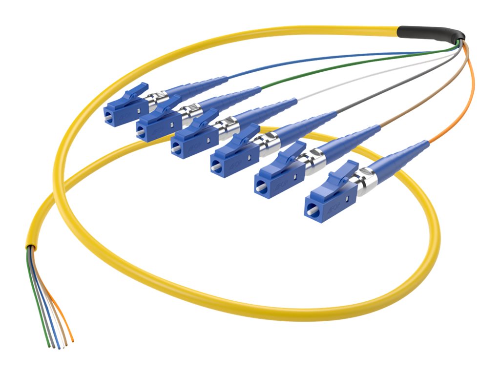 UNC Group SpeedaLite - Pigtail - LC single-mode (M) - 3 m - fiber optic - 9 / 125 micron - OS2 - plenum - yellow FJ9LCX-03M-6FR