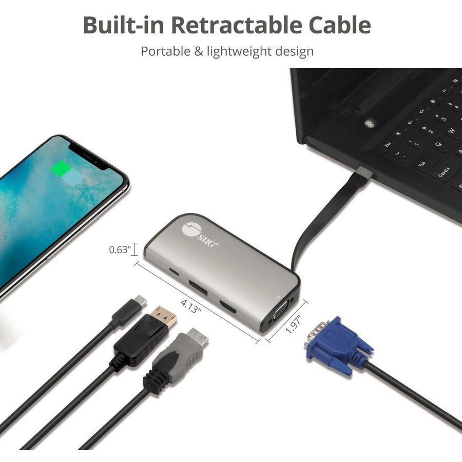 USB-C to Multi-Video MST Hub with 100W PD 3.0 - 4K@60Hz Ultra HD CB-TC0G11-S1