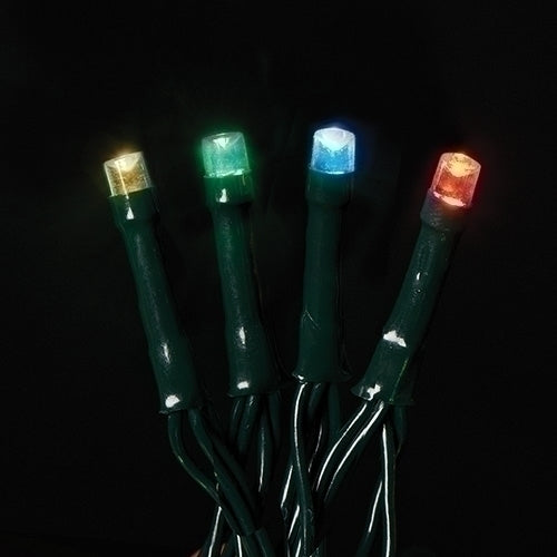 USB powered 100 LED (26 foot) Green Wire Multifunction Lights with Timer - Multicolor