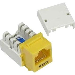 Unirise Cat6 Keystone Jack 110 Type Punch Down, Yellow