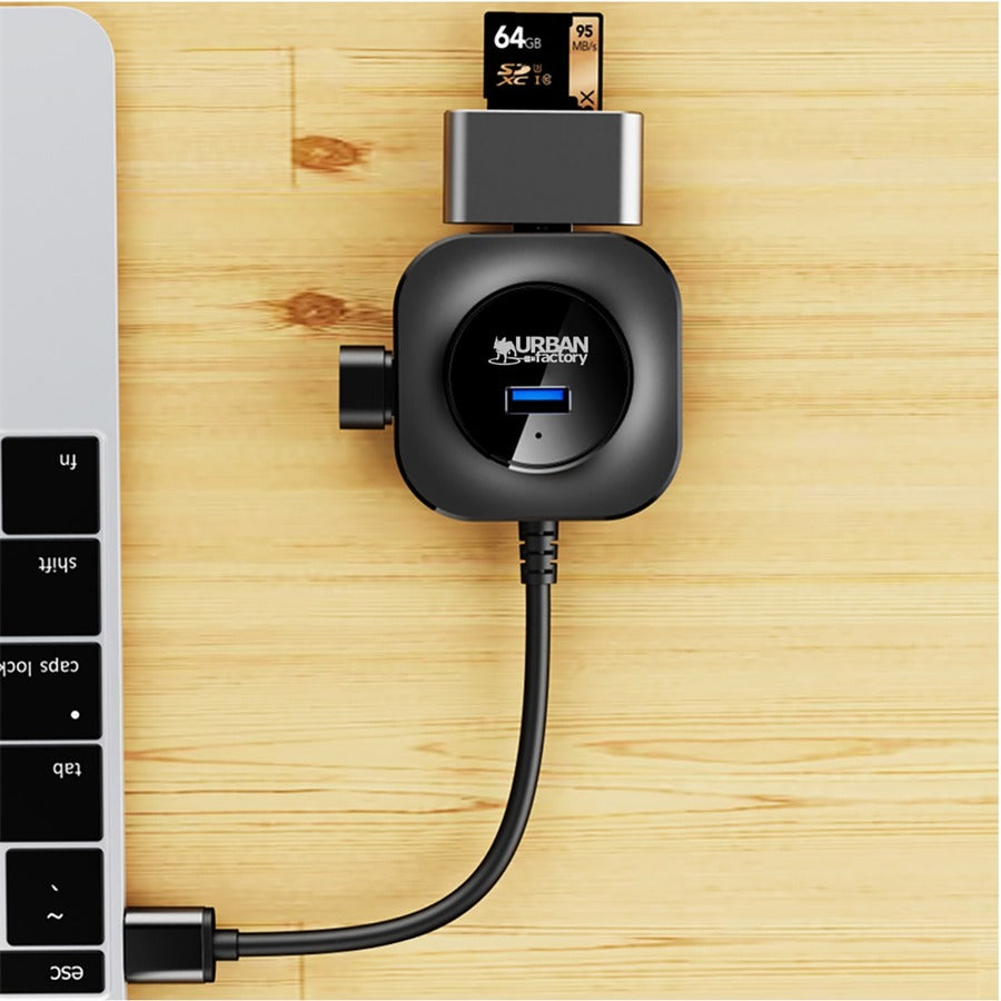 Urban Factory USB Hub - 4 USB Port(s) - 4 USB 3.0 Port(s)
