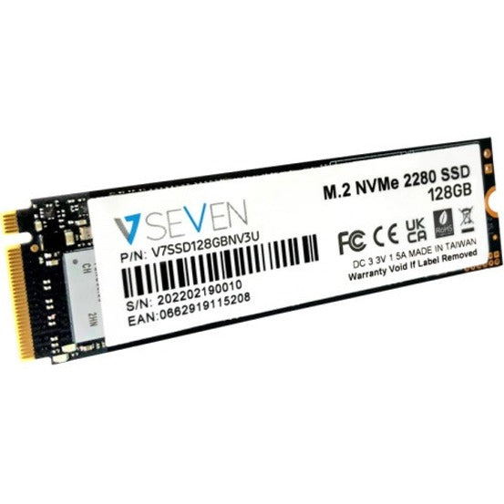 V7 128 GB Solid State Drive - M.2 Internal - PCI Express NVMe (PCI Express NVMe 3.0 x4) V7SSD128GBNV3U