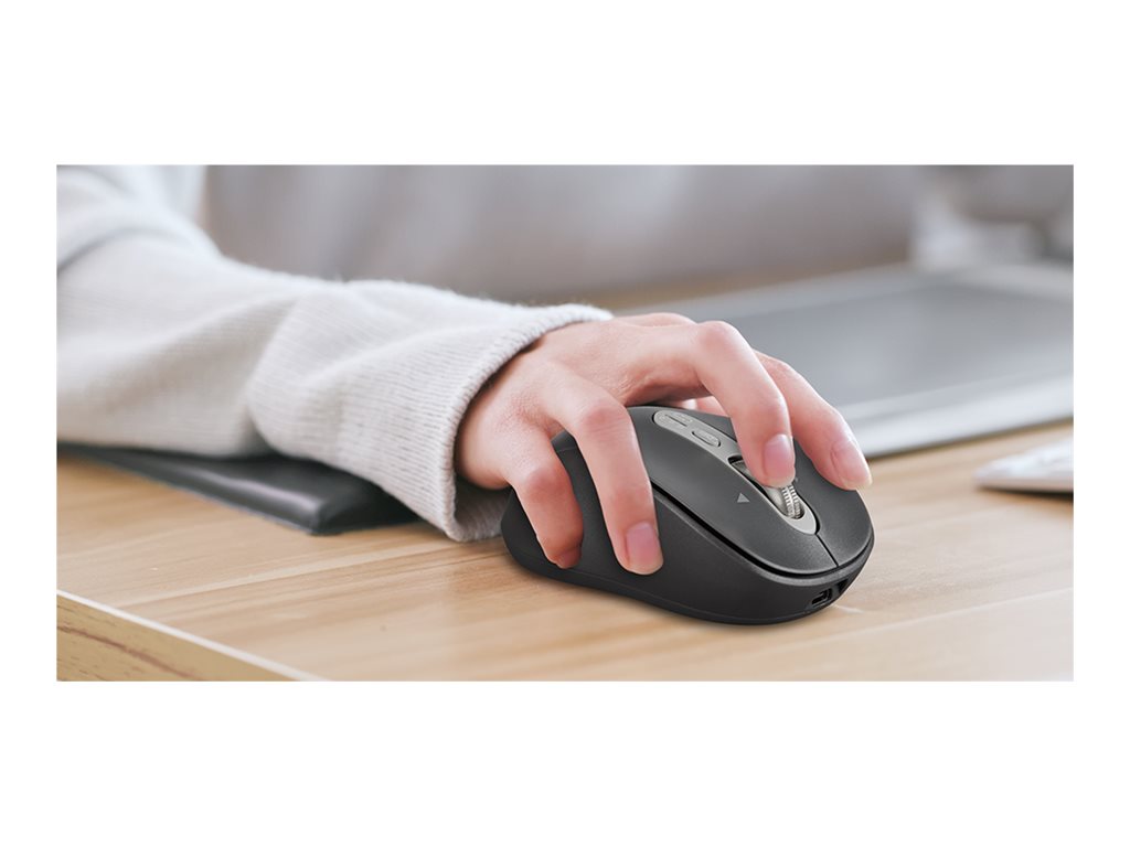 V7 MW600BT - Mouse - optical - 7 buttons - wireless - Bluetooth, 2.4 GHz - USB wireless receiver