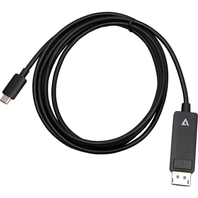 V7 USB-C Male to DisplayPort 1.4 Male 32.4 Gbps 8K/4K UHD V7USBCDP14-2M