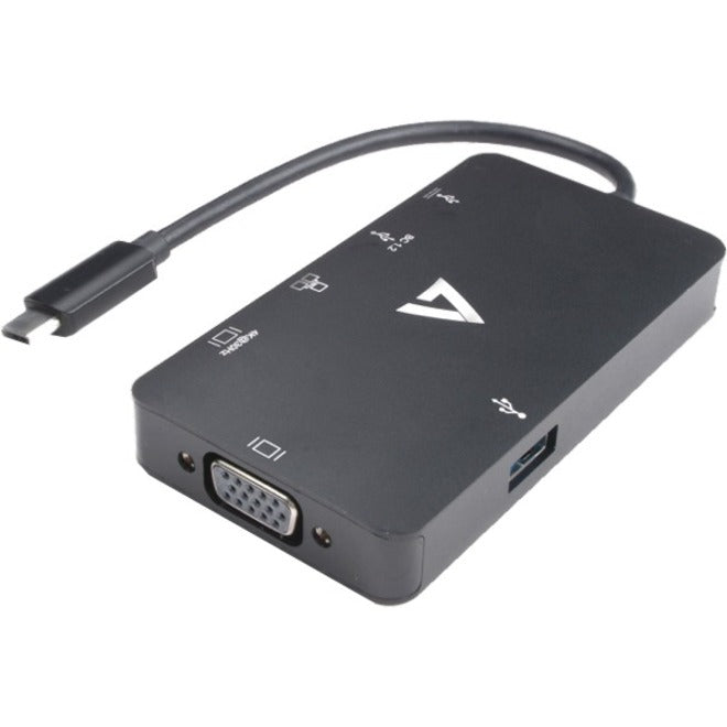 V7 V7UC-U3CRJ45HDVG-BLK Docking Station