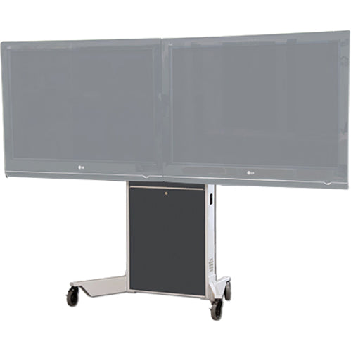 VFI Dual Monitor Mobile Electric Lift Stand