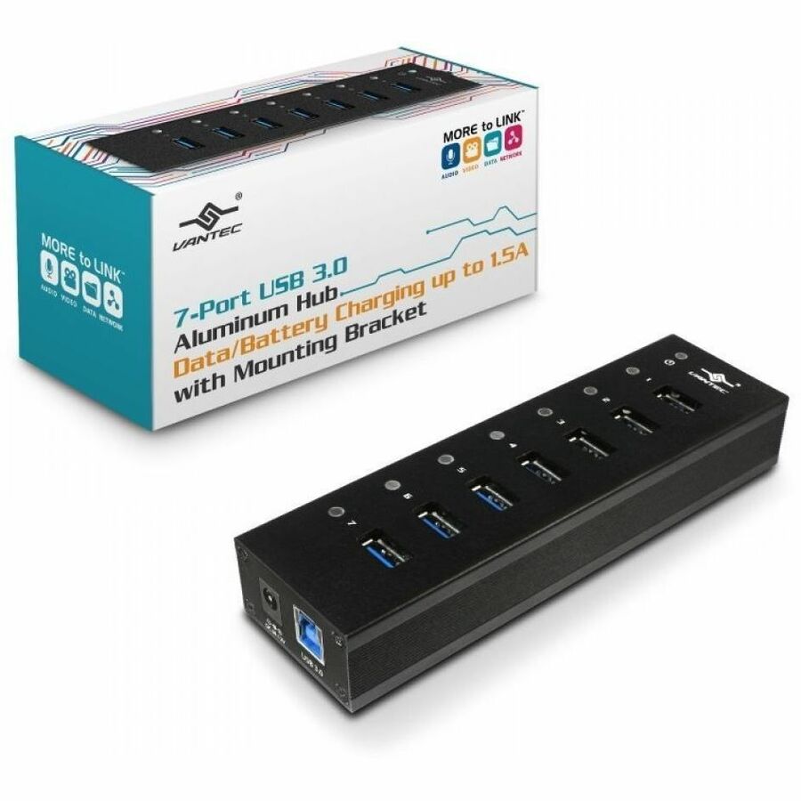 Vantec 7-Port USB 3.0 Aluminum Hub UGT-AH710U3-BK