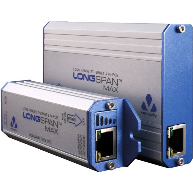 Veracity LONGSPAN Max (Base). Hi-Power, 90W long-range Ethernet, up to 820m. VLS-LSM-B