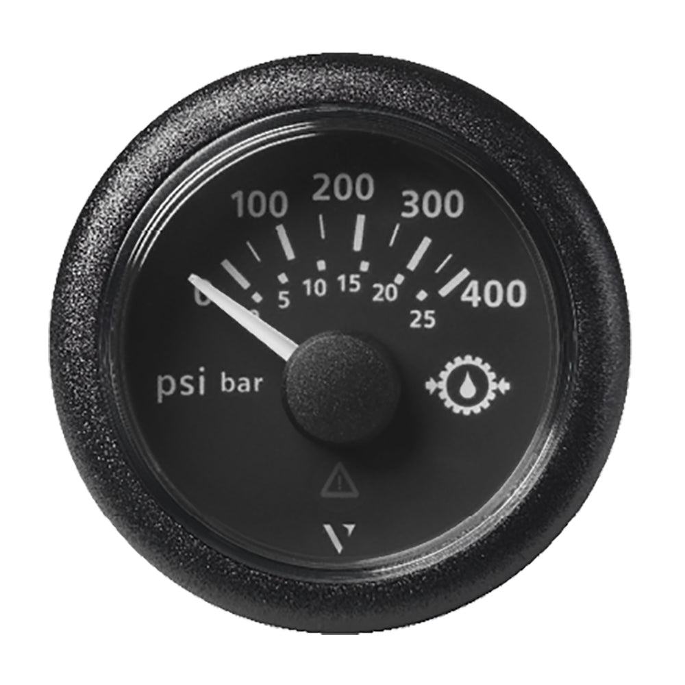 Veratron 2-1/16" (52mm) ViewLine Transmission Oil Pressure 400 PSI/25 Bar - Black Dial