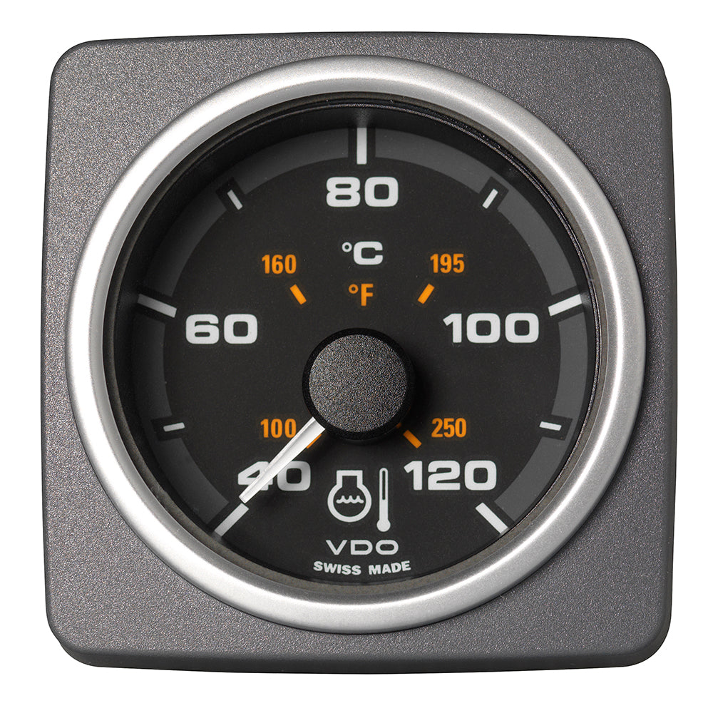 Veratron 52 MM (2-1/16") AcquaLink Coolant Temp Gauge 40° to120°C - Black Dial