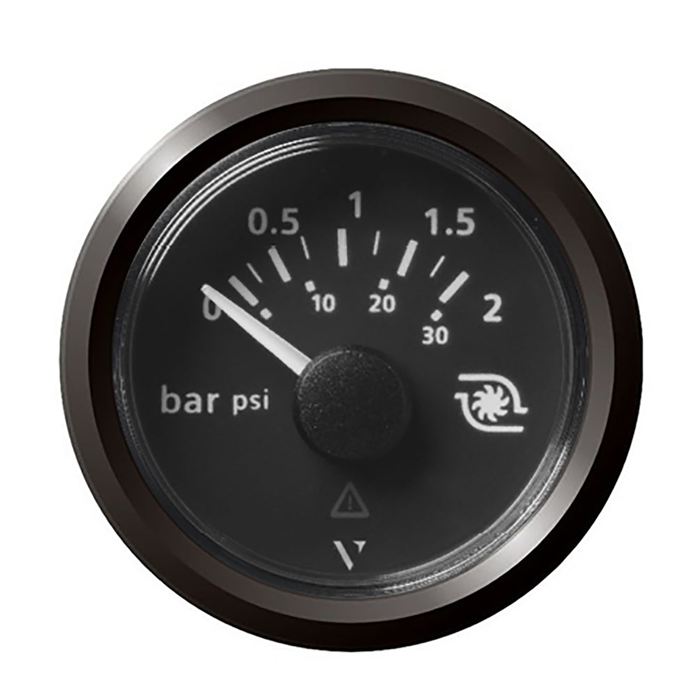 Veratron 52MM (2-1/16") ViewLine Boost Pressure Gauge 2 Bar/30 PSI - Black Dial &