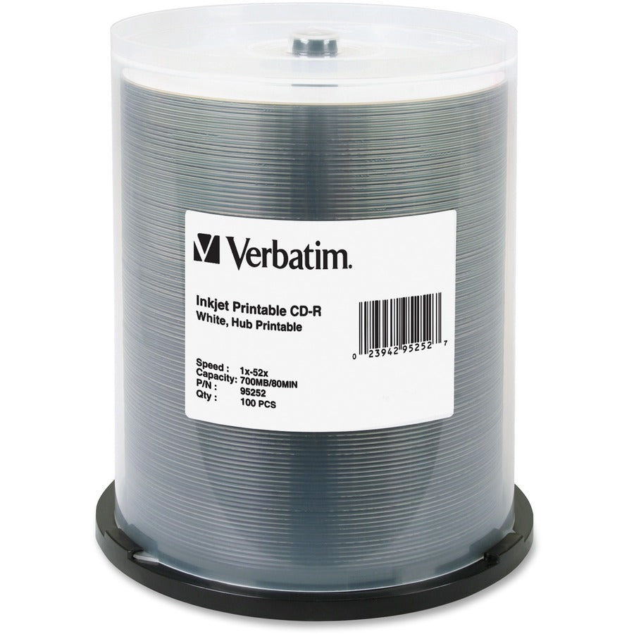 Verbatim 95252 Cd Recordable Media - Cd-R - 52X - 700 Mb - 100 Pack Spindle