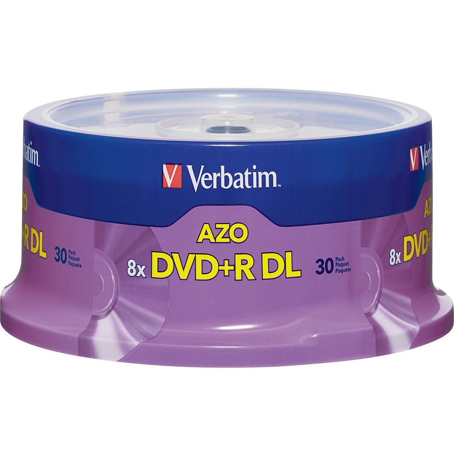 Verbatim 96542 Dvd Recordable Media - Dvd+R Dl - 8X - 8.50 Gb - 30 Pack Spindle