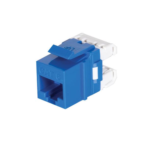 Vericom MPG6018BL-25 VGS6 Series UTP CAT-6 RJ45 180deg Keystone Jack,