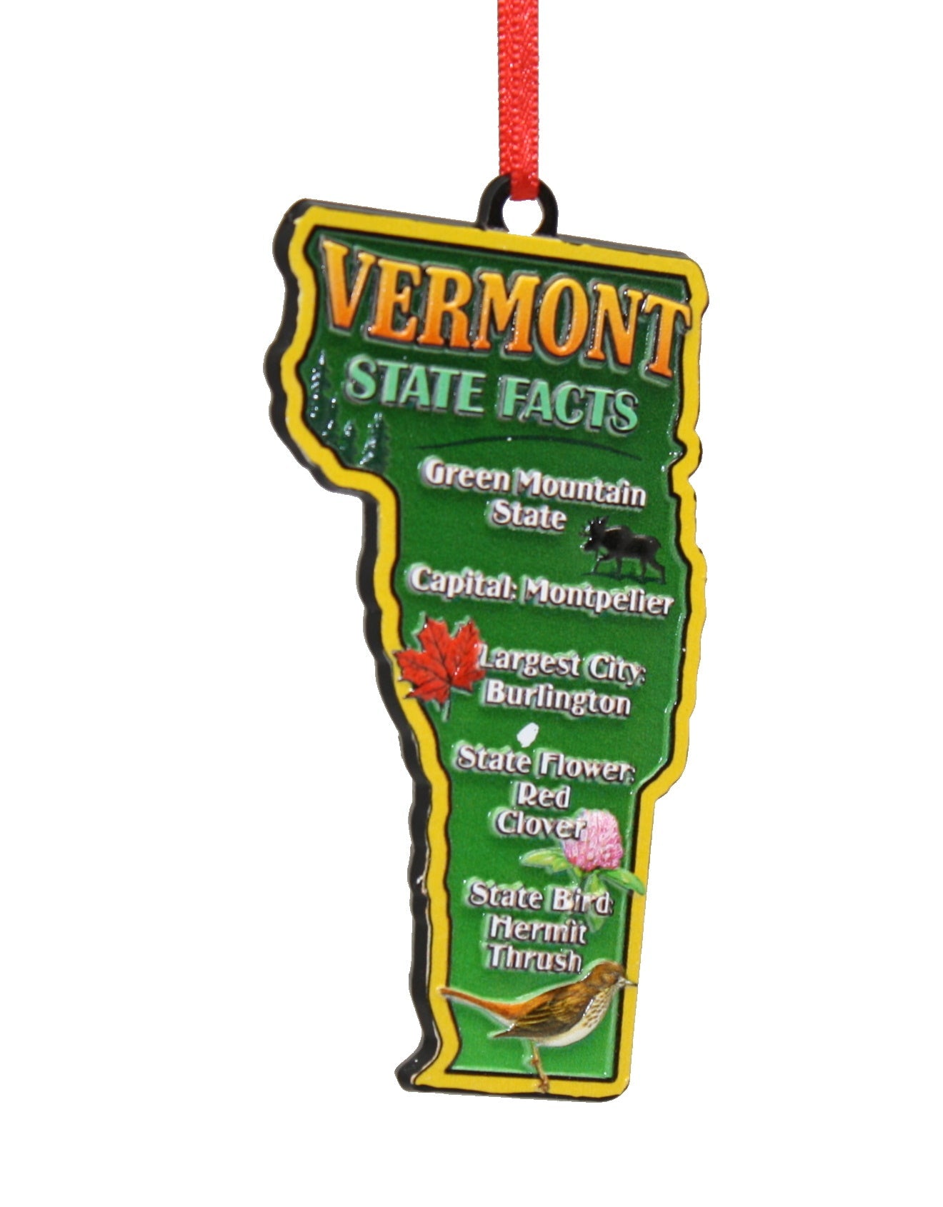 Vermont Collage Ornament