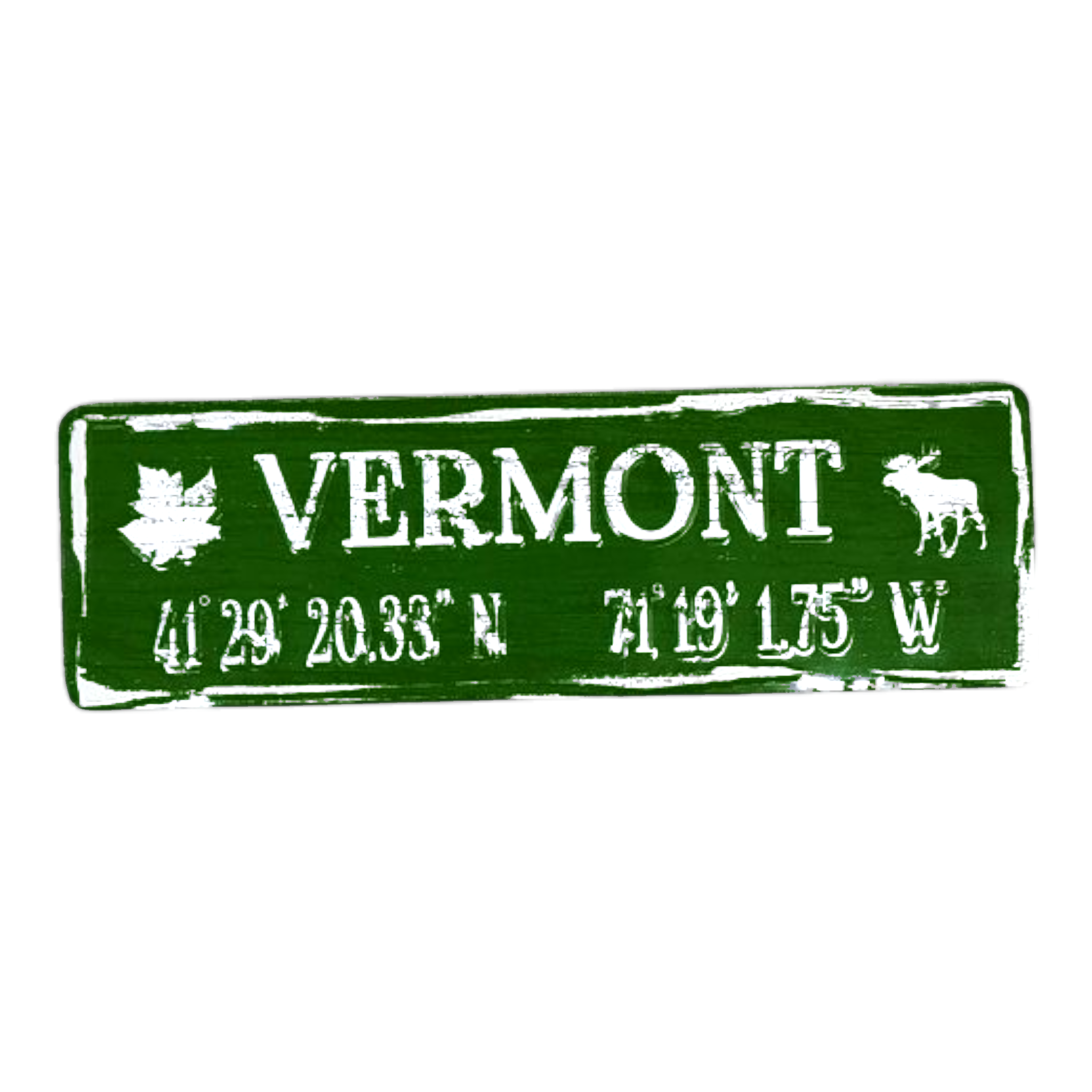 Vermont Coordinates Magnet