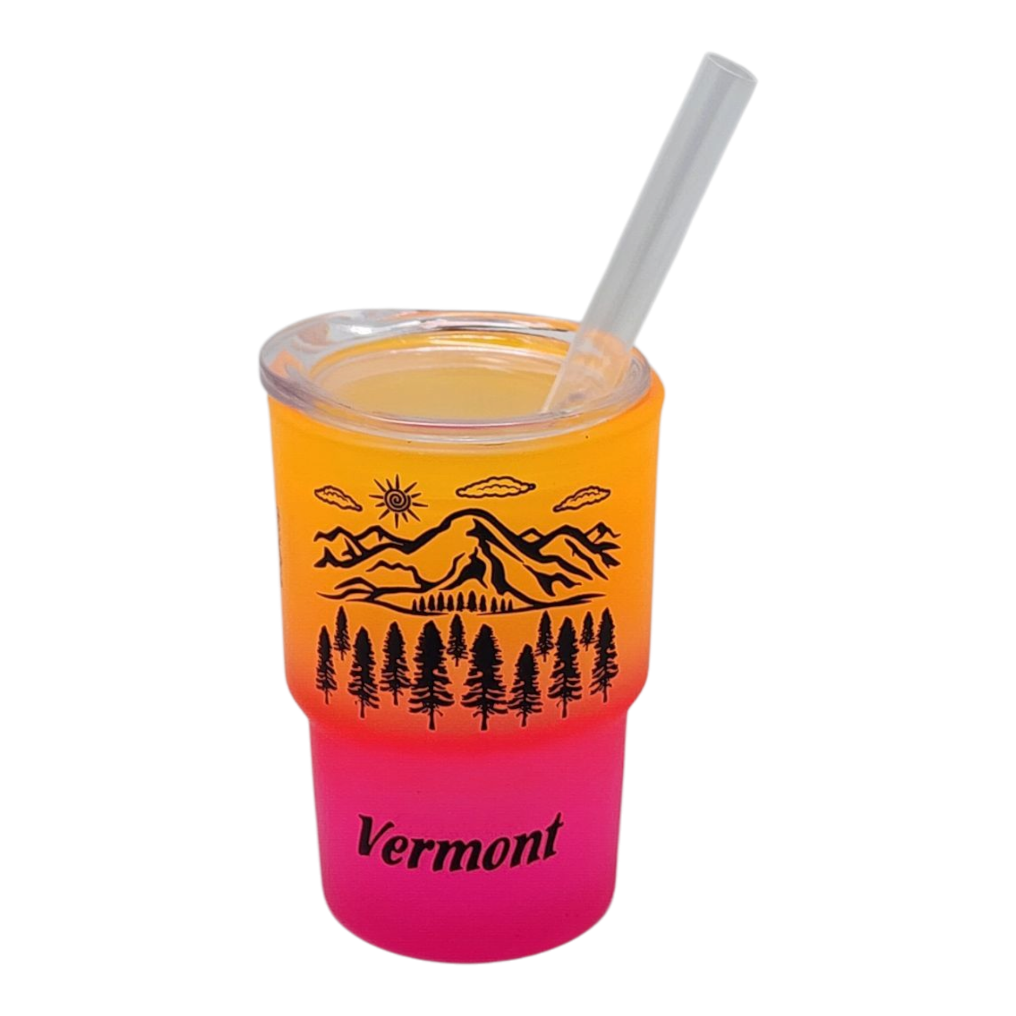 Vermont Green Mountains Glass 2oz Shooter - Refreshing Morning