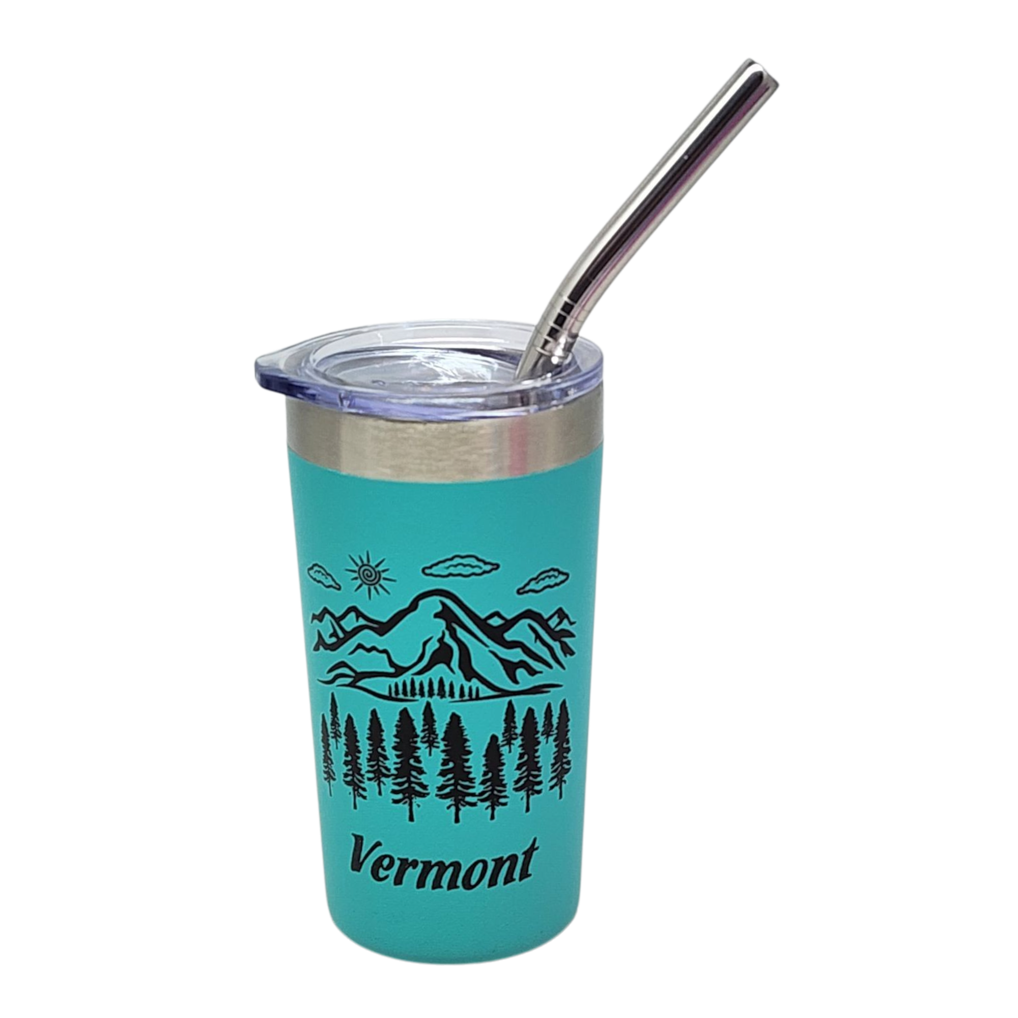 Vermont Green Mountains Stainless Steel 2oz Shooter - Aqua