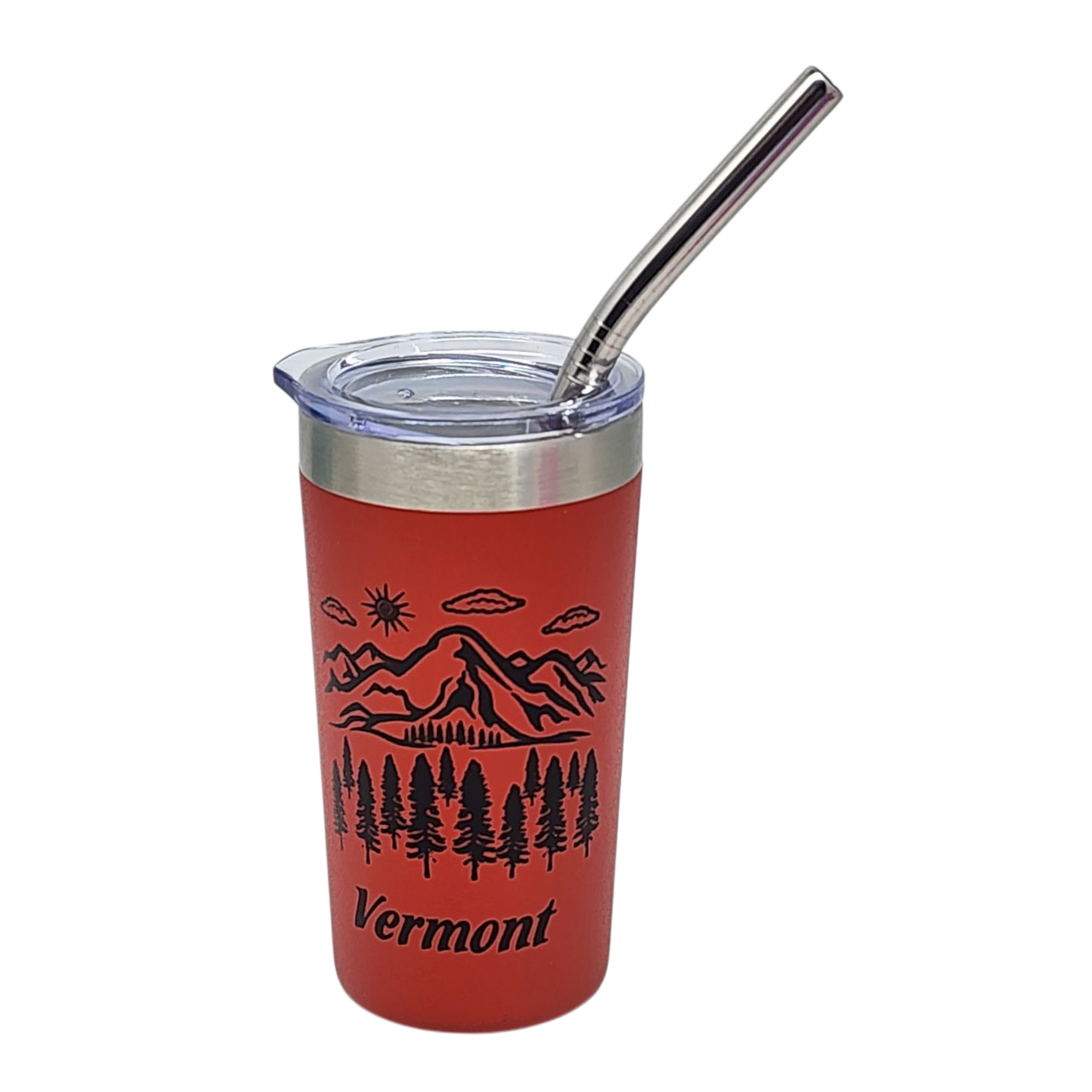 Vermont Green Mountains Stainless Steel 2oz Shooter - Red