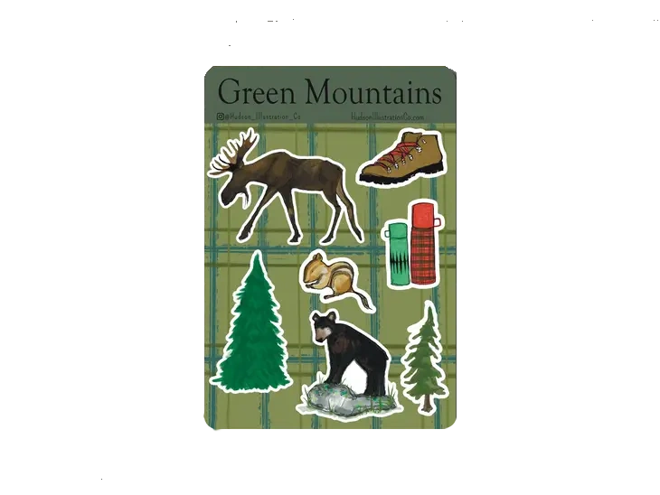 Vermont Green Mountains Sticker Sheet