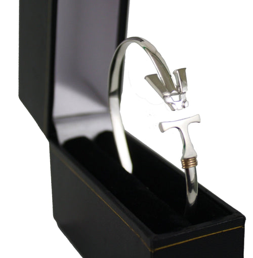 Vermont Hook Bracelet Silver - 4mm Band - 6.5 Inch