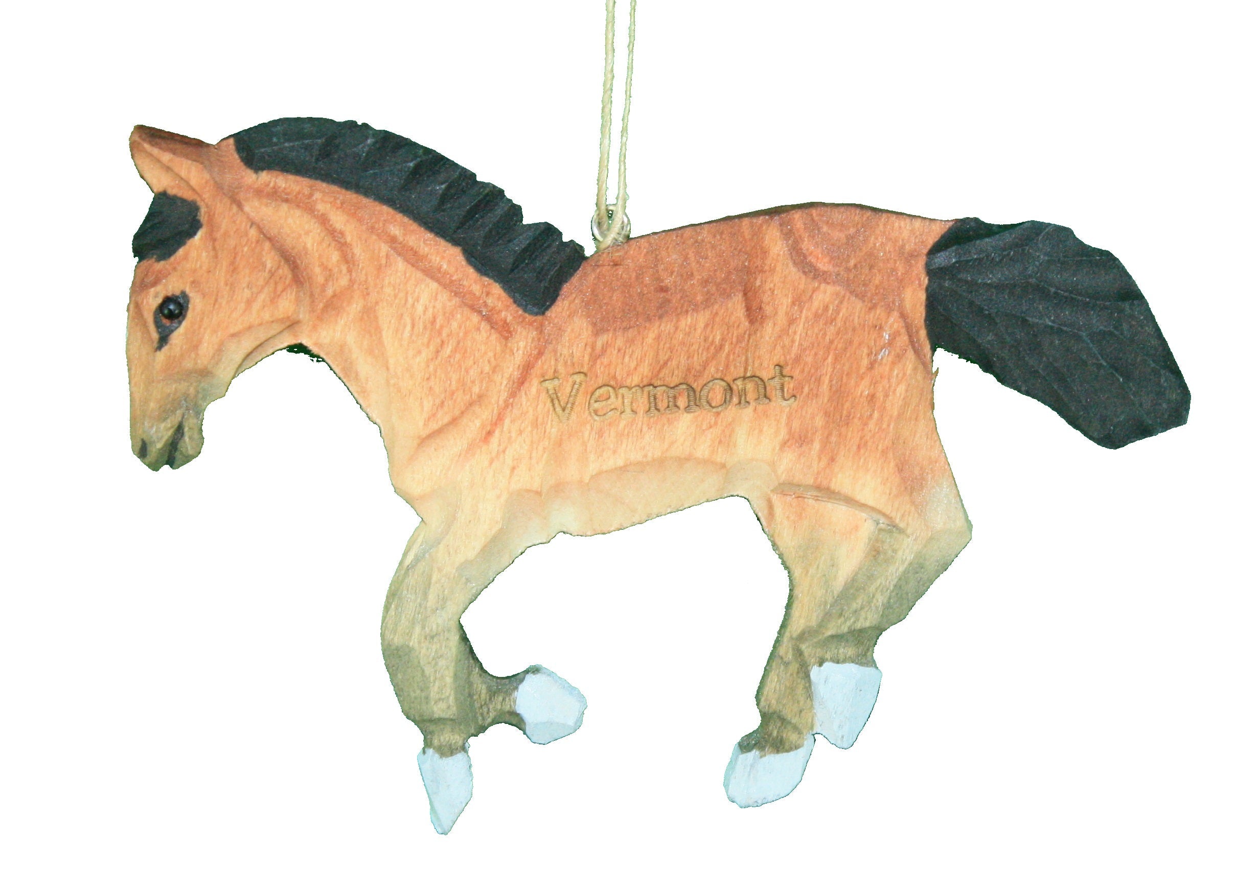 Vermont Horse Wooden Ornament