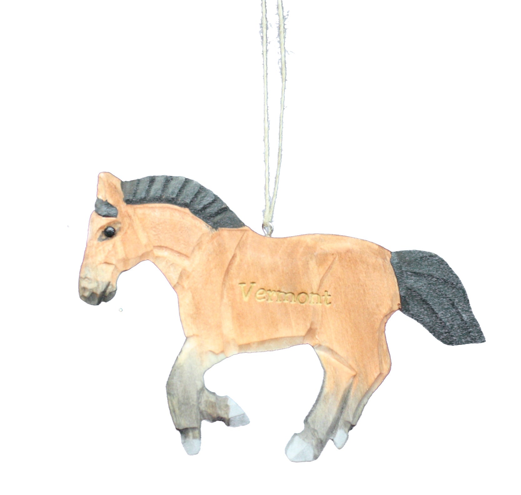 Vermont Horse Wooden Ornament