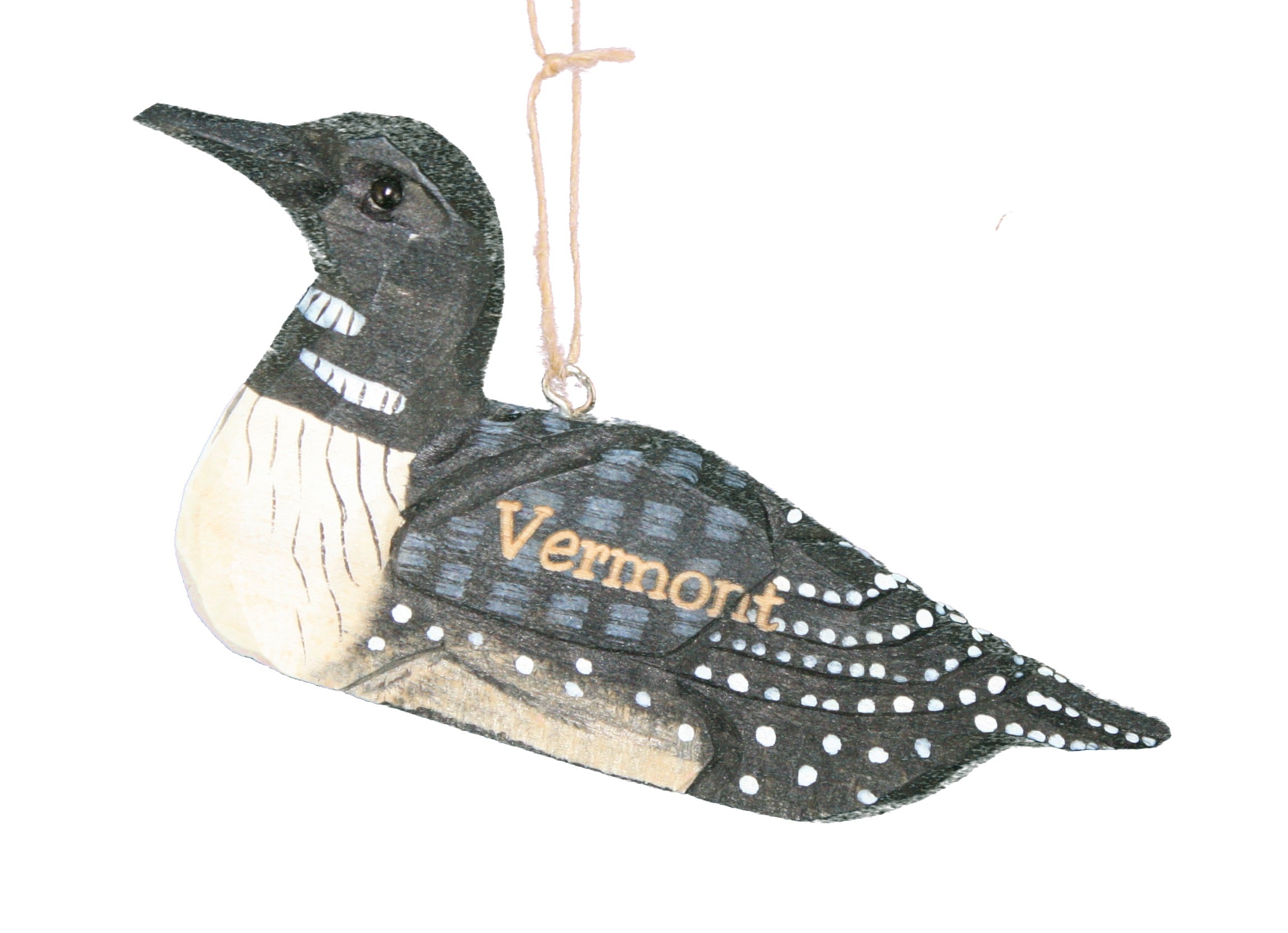 Vermont Loon Wooden Ornament