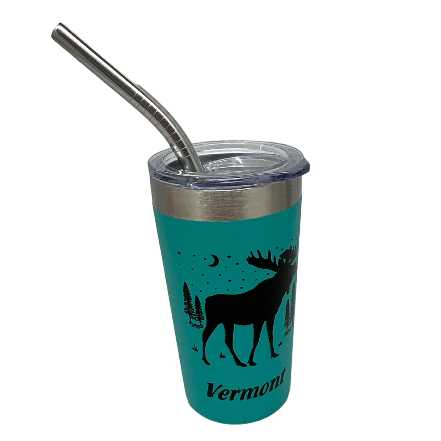 Vermont Moose Stainless Steel 2oz Shooter - Aqua