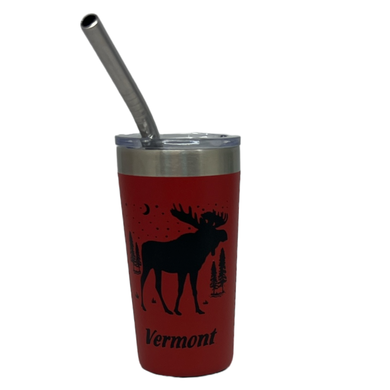 Vermont Moose Stainless Steel 2oz Shooter - Red