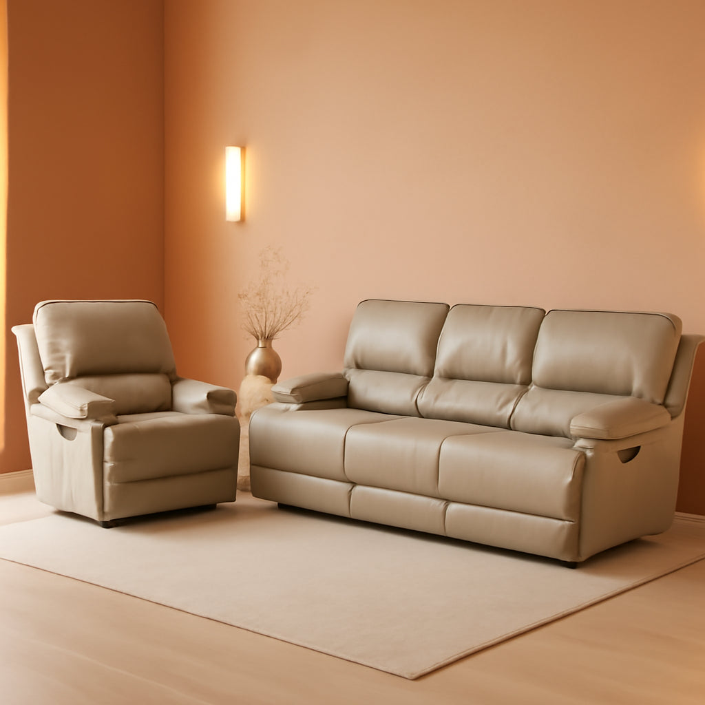 Verona Linen Freemotion Power Reclining Sofa And Recliner