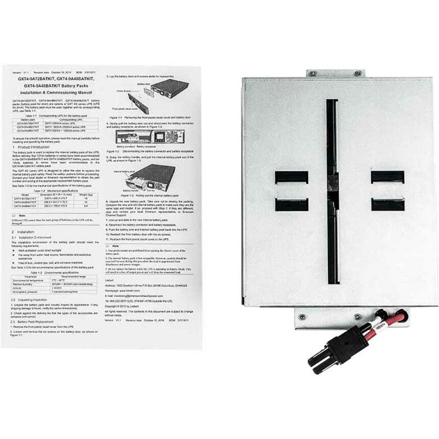 Vertiv Liebert Hot-Swap Internal 48V, 5 Ah Lead-Acid Battery For Liebert Gxt4 Ups Systems From 500-1000Va