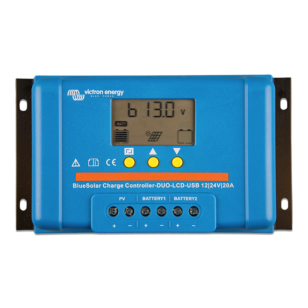 Victron BlueSolar PWM Charge Controller (DUO) LCD & USB Charge Control - 12/24VDC -