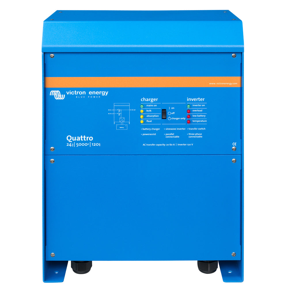 Victron Quattro Inverter/Charger 24V DC - 5000W - Dual 100AMP 120V AC Inputs - Auto