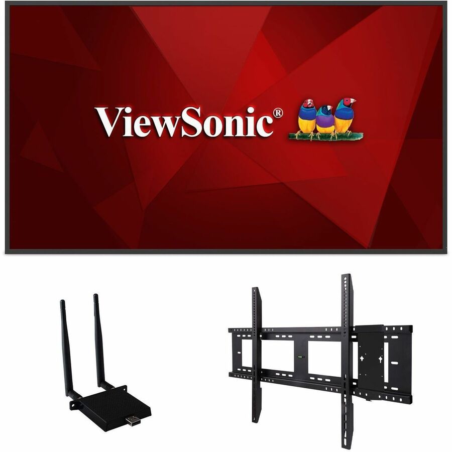 ViewSonic Commercial Display CDE6530-E1 - 4K, Integrated Software, WiFi Adapter and Fixed