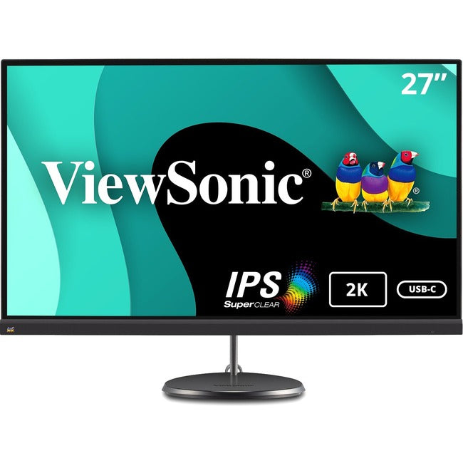 Viewsonic 27Inch Slim Profile Usb-C Quad Hd Monitor, 2560 X 1440 Resolution.