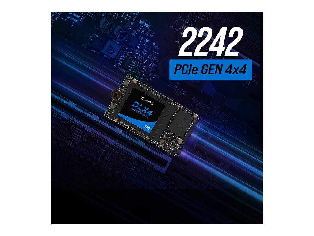 VisionTek DLX4 - SSD - encrypted - 512 GB - internal - M.2 2242 - PCIe 4.0 x4 (NVMe) - 256-bit AES - TCG Opal Encryption