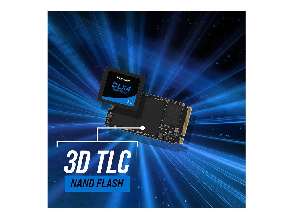 VisionTek DLX4 - SSD - encrypted - 512 GB - internal - M.2 2242 - PCIe 4.0 x4 (NVMe) - 256-bit AES - TCG Opal Encryption