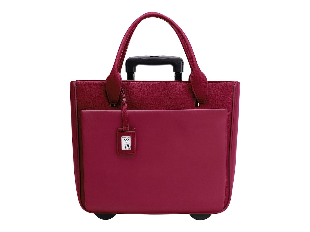 WIB Florence Carrying Case (Rolling Tote) for 17.3 Notebook - Burgundy" FLORLRT-02