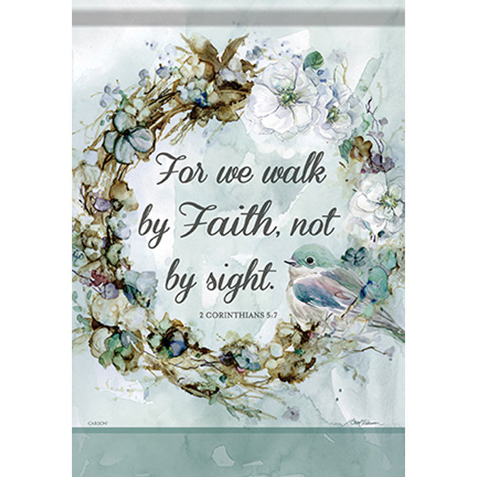 Walk By Faith Durasoft Flag - 12" x 18"