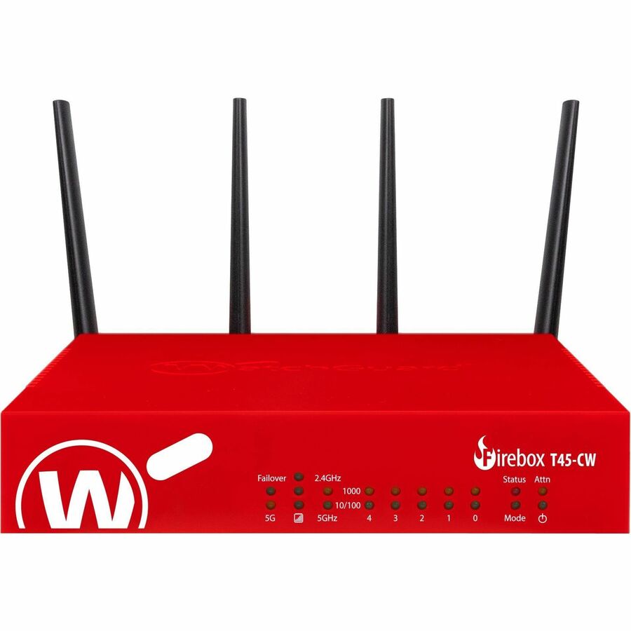 WatchGuard Firebox T45-CW Network Security/Firewall Appliance - Intrusion Prevention - 5