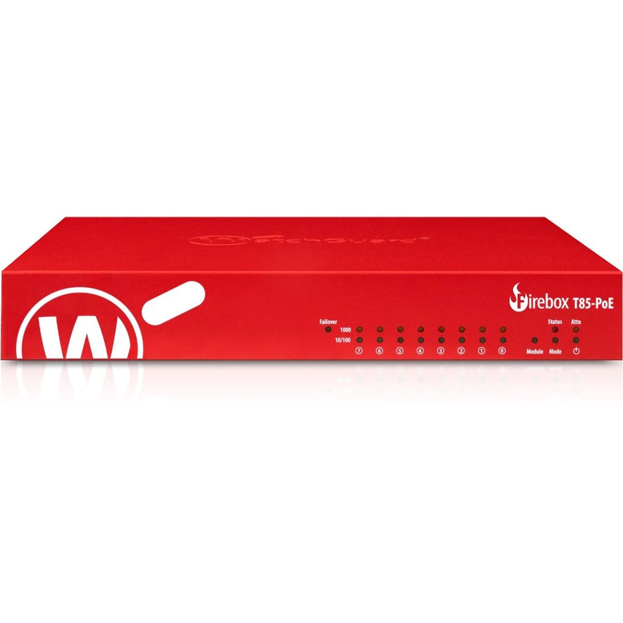 WatchGuard Firebox T85-PoE Network Security/Firewall Appliance - Intrusion Prevention - 8