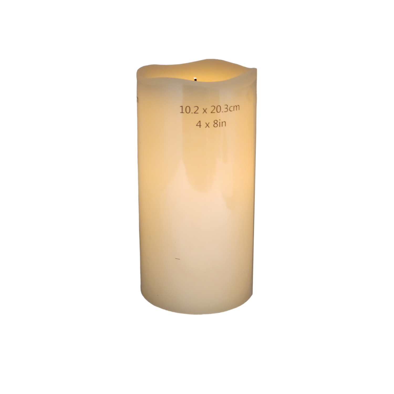Wavy Edge Glow Wick Pillar Candle -