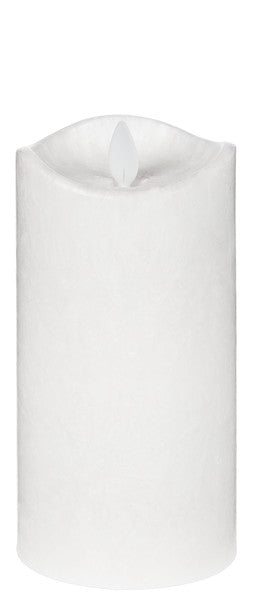 Wax LED Pillar Candle - White - 3x6